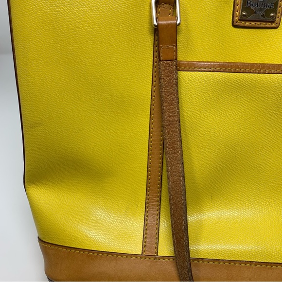 Dooney & Bourke | Cynthia Pebbled Yellow Leather Tote - Picture 5 of 13